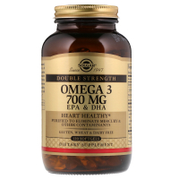 Жирні кислоти Solgar Омега-3, ЕПК і ДГК, Triple Strength, 700 мг, 120 желатинових (SOL-02053)