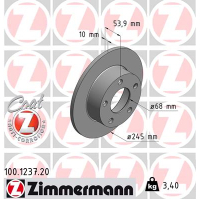 Гальмівний диск ZIMMERMANN 100.1237.20