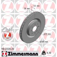 Гальмівний диск ZIMMERMANN 110.2220.20