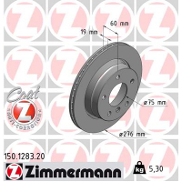 Гальмівний диск ZIMMERMANN 150.1283.20