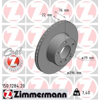 Гальмівний диск ZIMMERMANN 150.1284.20