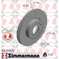 Гальмівний диск ZIMMERMANN 150.1298.20