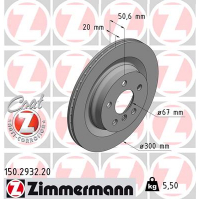 Гальмівний диск ZIMMERMANN 150.2932.20