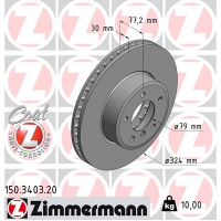 Гальмівний диск ZIMMERMANN 150.3403.20
