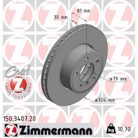 Гальмівний диск ZIMMERMANN 150.3407.20