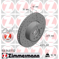 Гальмівний диск ZIMMERMANN 150.3407.52