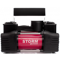 Автомобільний компресор Storm 2-циліндровий із затискачами АКБ 10 Атм,85 л/хв (20400)