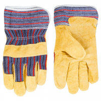 Захисні рукавички Topex робочі, жовтий спилок, р. 10.5 (83S110)
