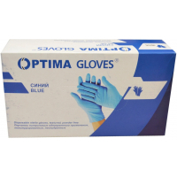 Медичні рукавички OPTIMA GLOVES медичні нітрилові оглядові неприпудрені роз. L (пач - 50 пар (52-108)
