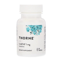 Вітамін Thorne Research Фолієва кислота, Метілфолат, 5-MTHF, 1 мг, 60 капсул (THR-12901)