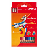 Олівці кольорові Stabilo Trio з точилкою 12 кольорів (290215)