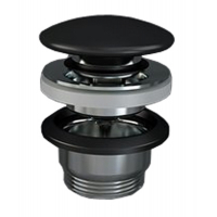 Донний клапан RAK Ceramics Sanitaryware FEELING Click-Clack, чорний матовий (DUO000504A)