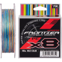 Шнур YGK Frontier X8 Assorted Multi Color 100m 2.0/0.235mm 20lb/9.0kg (5545.03.44)