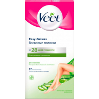 Воскові смужки Veet Easy-Gelwax для сухої шкіри 12 шт. (8410104511340/4680012390946)