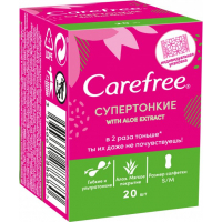 Щоденні прокладки Carefree with Aloe extract 20 шт. (3574661288680)