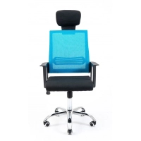 Офісне крісло Richman Стик Хром сітка чорна + сітка синя (ADD0002347)