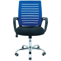 Офісне крісло Richman Флеш сітка чорна + синя (ADD0000741)