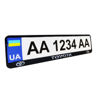 Рамка номерного знака CARLIFE пластик з об'ємними літерами Toyota (2шт) (24-017)