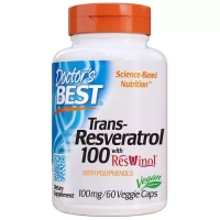 Антиоксидант Doctor's Best Ресвератрол, Trans-Resveratrol, 100 мг, 60 гелевих капсул (DRB-00171)