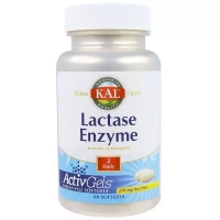 Вітамінно-мінеральний комплекс KAL Лактаза, Lactase Enzyme, 250 мг, 60 гелевих капсул (CAL-80206)