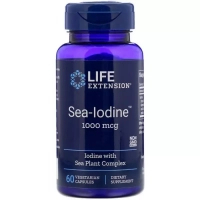 Трави Life Extension Морський Йод, Sea-Iodine 1000 мкг, 60 вегетаріанських капсул (LEX-17406)