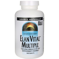 Мультивітамін Source Naturals Мультивітаміни, Elan Vital Multiple, 180 таблеток (SN0061)
