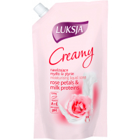 Рідке мило Luksja Creamy Rose Petal & Milk Proteins Refill 400 мл (5900998000417)