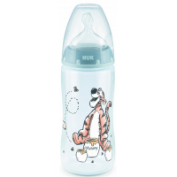 Пляшечка для годування Nuk Diswin First Choice Plus із силіконовою соскою 300 мл Синя (3952373)