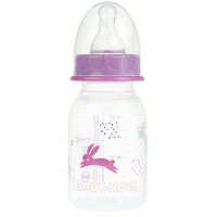 Пляшечка для годування Baby-Nova Декор 120 мл Рожевий (3960067)