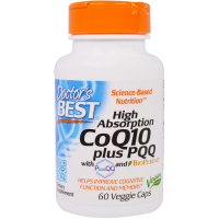 Вітамін Doctor's Best Коензим Q10 Високої абсорбацию + PQQ (В14), BioPerine, 60 ге (DRB00428)