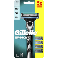 Бритва Gillette Mach3 з 5 змінними картриджами (7702018556199)
