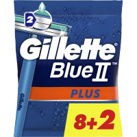 Бритва Gillette Blue 2 Plus одноразові 10 шт. (7702018467600)