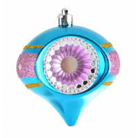 Ялинкова іграшка YES! Fun Небесний лотос куля, блакитний 8 см (972799)