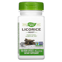 Трави Nature's Way Корінь солодки (лакриці) 450 мг, Licorice Root, 100 Вегетарі (NWY-14600)