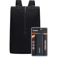 Рюкзак для ноутбука Energizer 15.6'' EPB004 Black + powerbank UE10007 Black (EPB004-BK+UE10007)