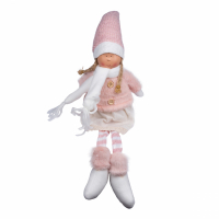 Новорічна фігурка YES! Fun дівчинка новорічна 45 см, рожева (973613)