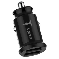 Зарядний пристрій T-Phox Charger Set 2.4A Dual+Lightning cable 1.2m (Black) (T-S09 SET L B)