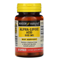 Вітамін Mason Natural Альфа-ліпоєва кислота 600 мг, Alpha-Lipoic Acid, 30 капсул (MAV-17228)