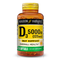 Вітамін Mason Natural Вітамін D3 5000 МО, Vitamin D3, 50 гелевих капсул (MAV15339)
