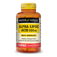 Амінокислота Mason Natural Альфа-ліпоєва кислота 200 мг, Alpha Lipoic Acid, 60 капсул (MAV16245)