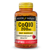 Вітамінно-мінеральний комплекс Mason Natural Коензим Q10 200 мг, Co Q10, 30 гелевих капсул (MAV14628)