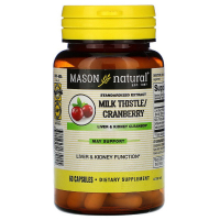 Трави Mason Natural Що очищає комплекс для печінки і нирок, Milk Thistle & Cranb (MAV-13515)