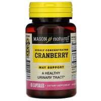 Трави Mason Natural Журавлина висококонцентрованих, Cranberry, 60 капсул (MAV-14765)