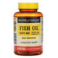 Жирні кислоти Mason Natural Риб'ячий жир з Омега-3, Omega-3 Fish Oil, 120 гелевих капсул (MAV-12232)