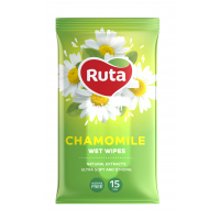 Вологі серветки Ruta Selecta Chamomile з екстрактом ромашки 15 шт. (4820202892410)