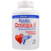 Жирні кислоти Kyolic Омега-3, натуральний риб'ячий жир без запаху, Omega-3, Chole (WAK-15042)