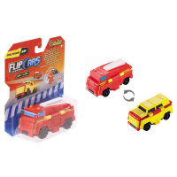 Машина Flip Cars 2 в 1 Пожежний автомобіль і Позашляховик (EU463875-05)