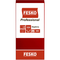 Серветки столові Fesko Professional 33х33 см 2 шари червоні 250 шт. (4820023742352)