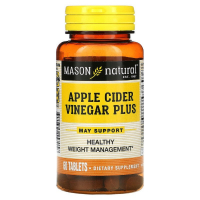 Трави Mason Natural Яблучний оцет +, Apple Cider Vinegar Plus, 60 таблеток (MAV15705)