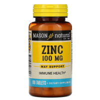 Мінерали Mason Natural Цинк 100 мг, Zinc, 100 таблеток (MAV07751)